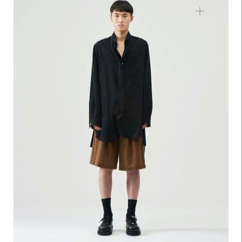 BED J.W. FORD　Bow Collar Shirts 2 BLACK