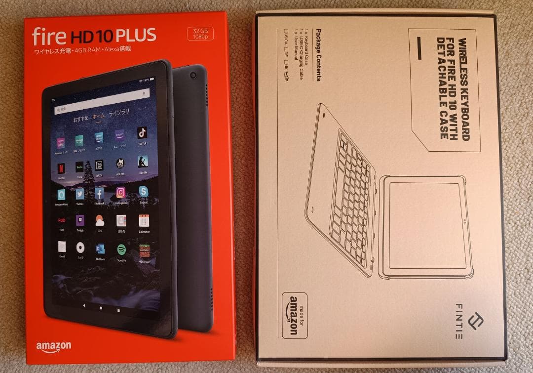 【美品】Fire HD 10 Plus 32GB ブラック ＋ キーボード付き
