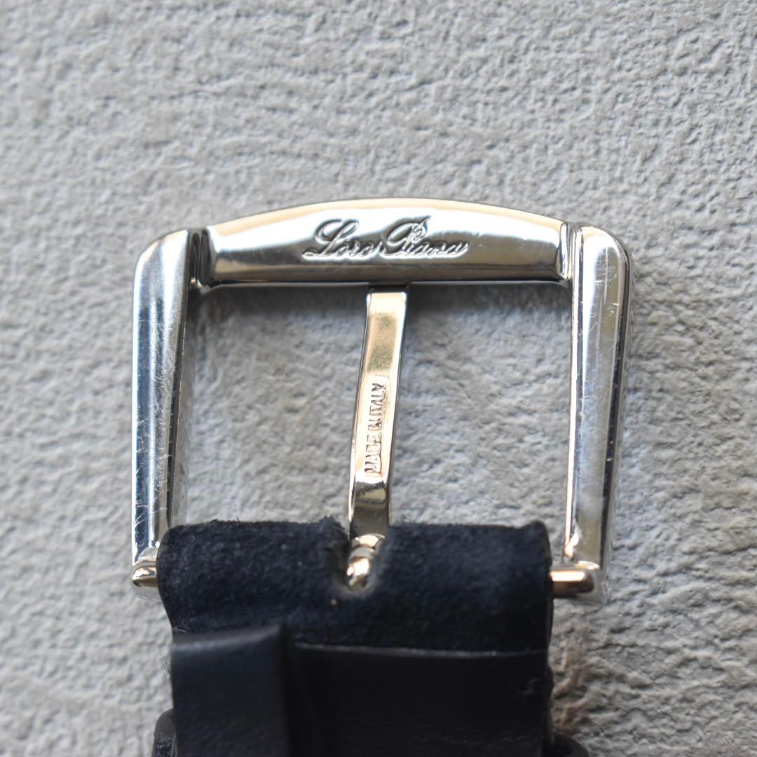 Loro Piana アルサベル スエードベルト 85/34 クラシックブルー