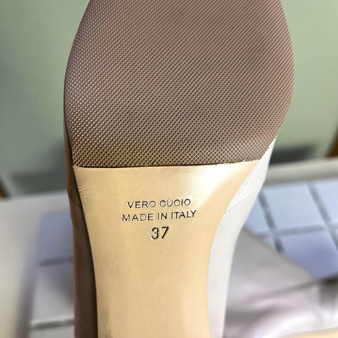 37 ネブローニ ロングブーツ ホワイト 白 レザー 24