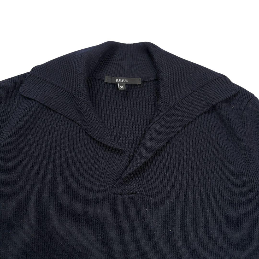 トップス GUCCI by TOM FORD knit polo shirts navy
