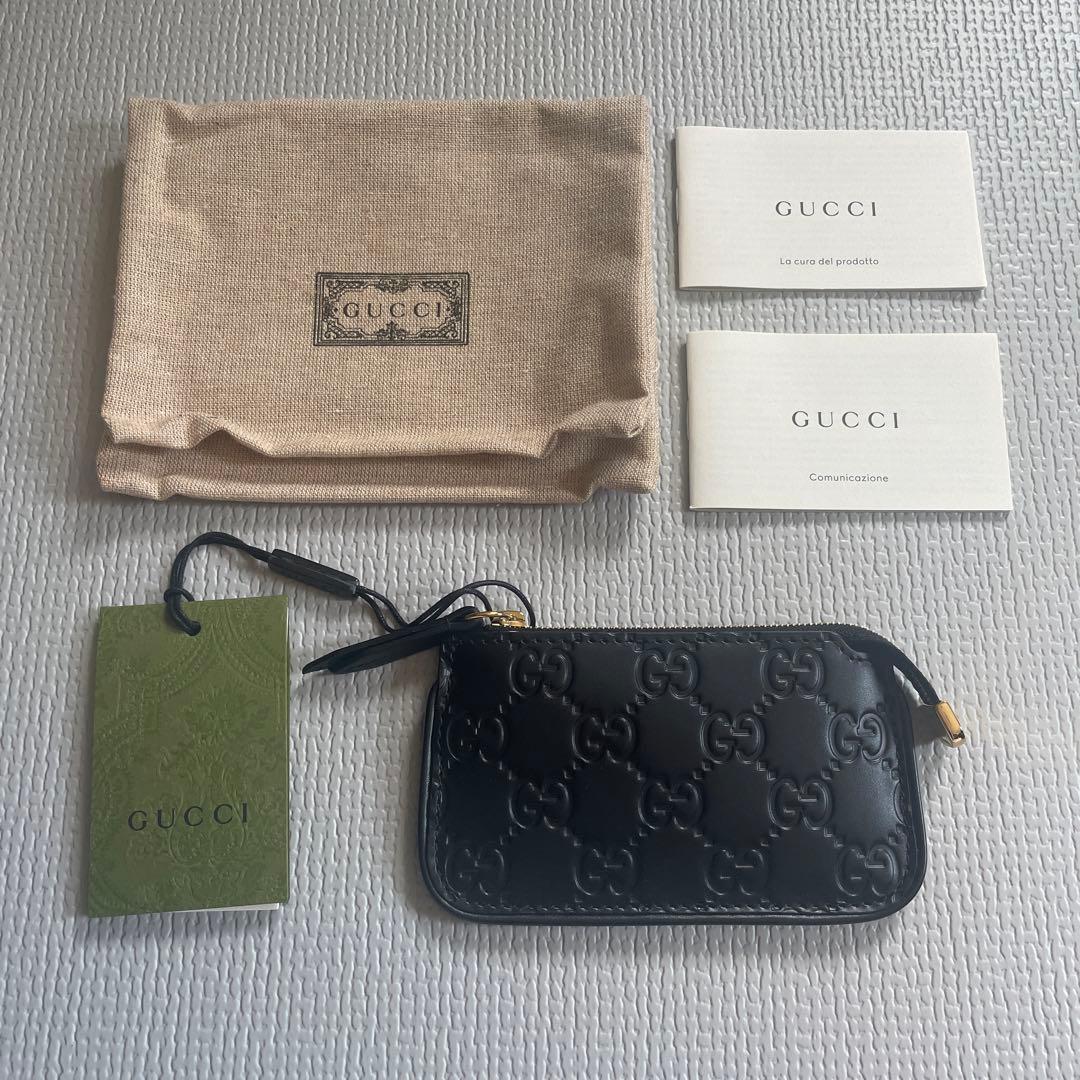 【新品未使用】GUCCI 財布 小銭入れ レザー キーリング付き ケース
