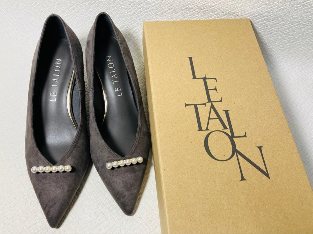 SH22◆新品◆Le Talon ルタロン 5cmパールラインパンプス 23.5