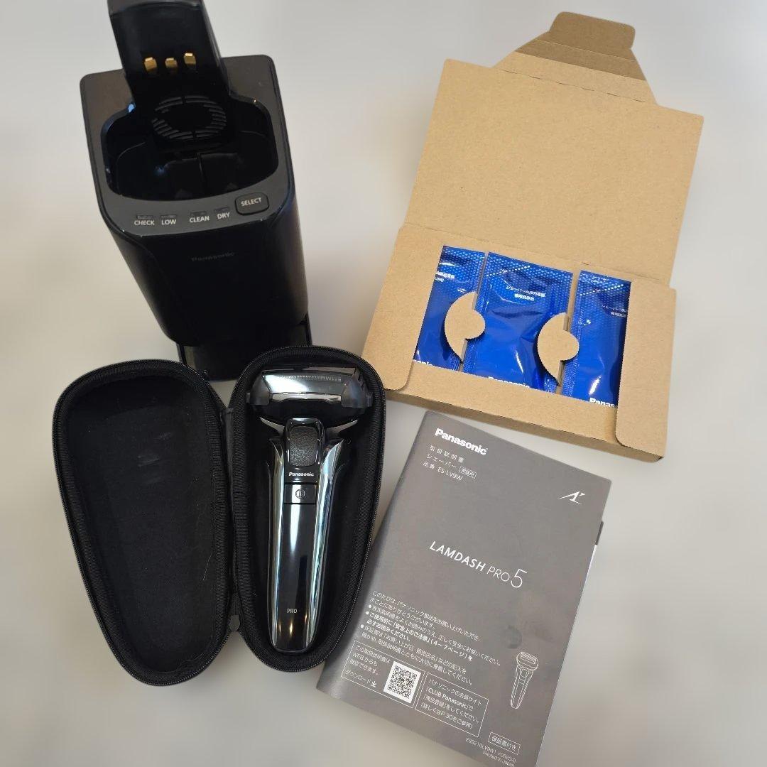 パナソニック ラムダッシュPRO 5枚刃 ES-LV9W-S 洗浄充電器付
