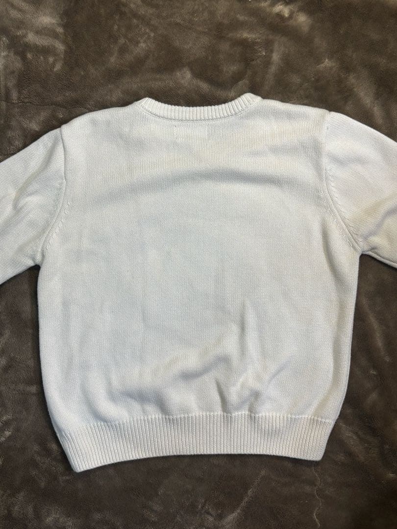 【正規品美品】 STUSSY ステューシー スピラルロゴ 長袖ニット/クリーム色