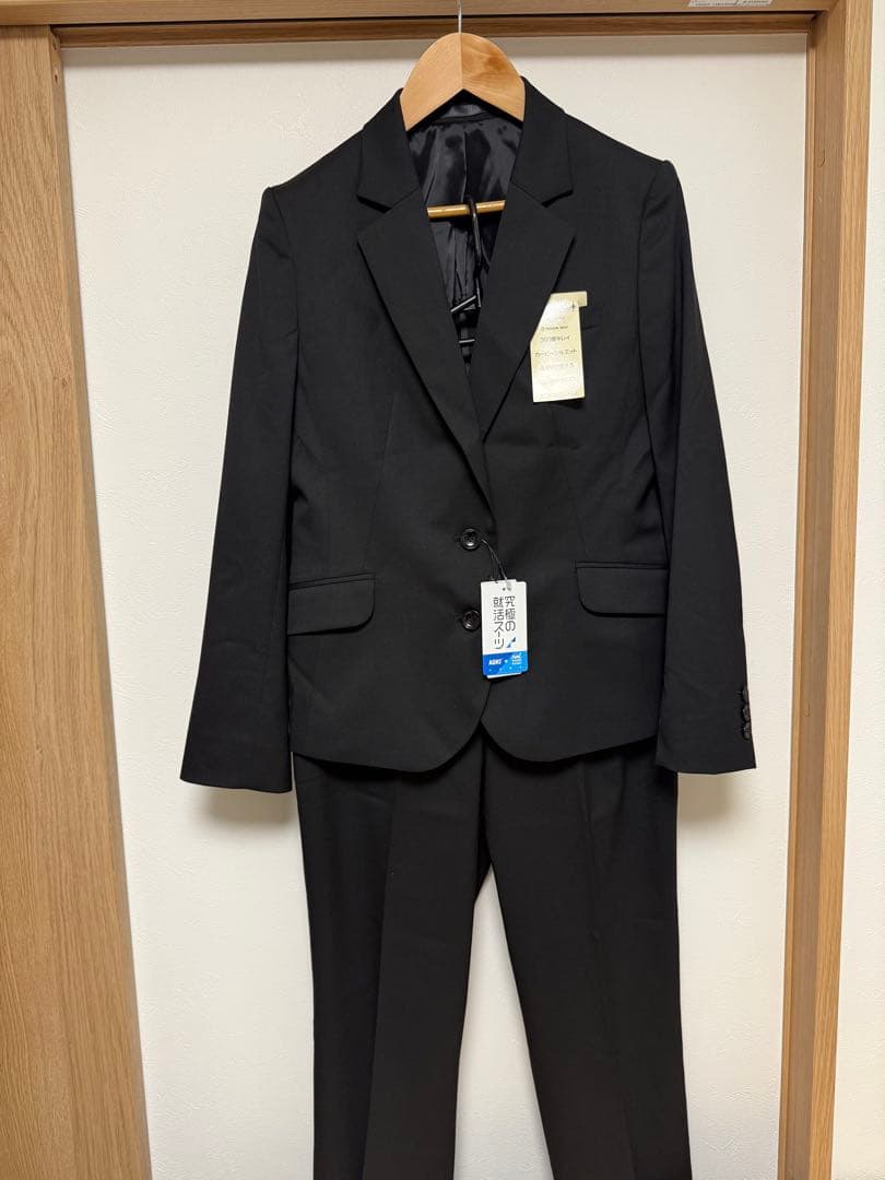 未使用品　タグ付き　アオキ　パンツスーツセットアップ　ブラック　11 M 高機能