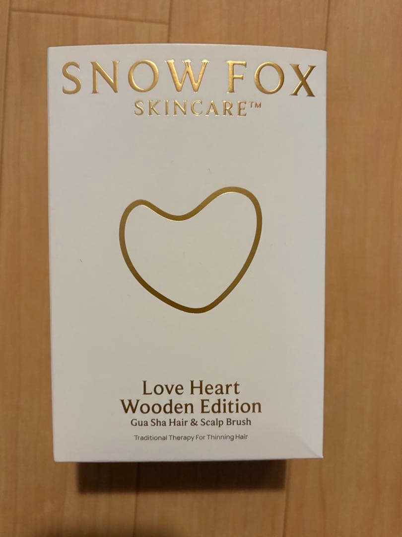専用プレミアム FOX カッサ ウッド ミニハート ヘアブラシ スノーフォックス