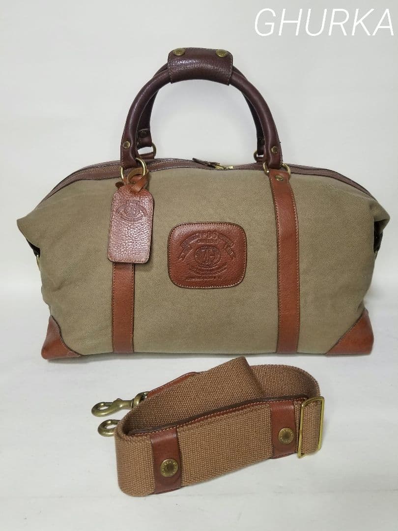 ボストンバッグ ベージュとブラウン