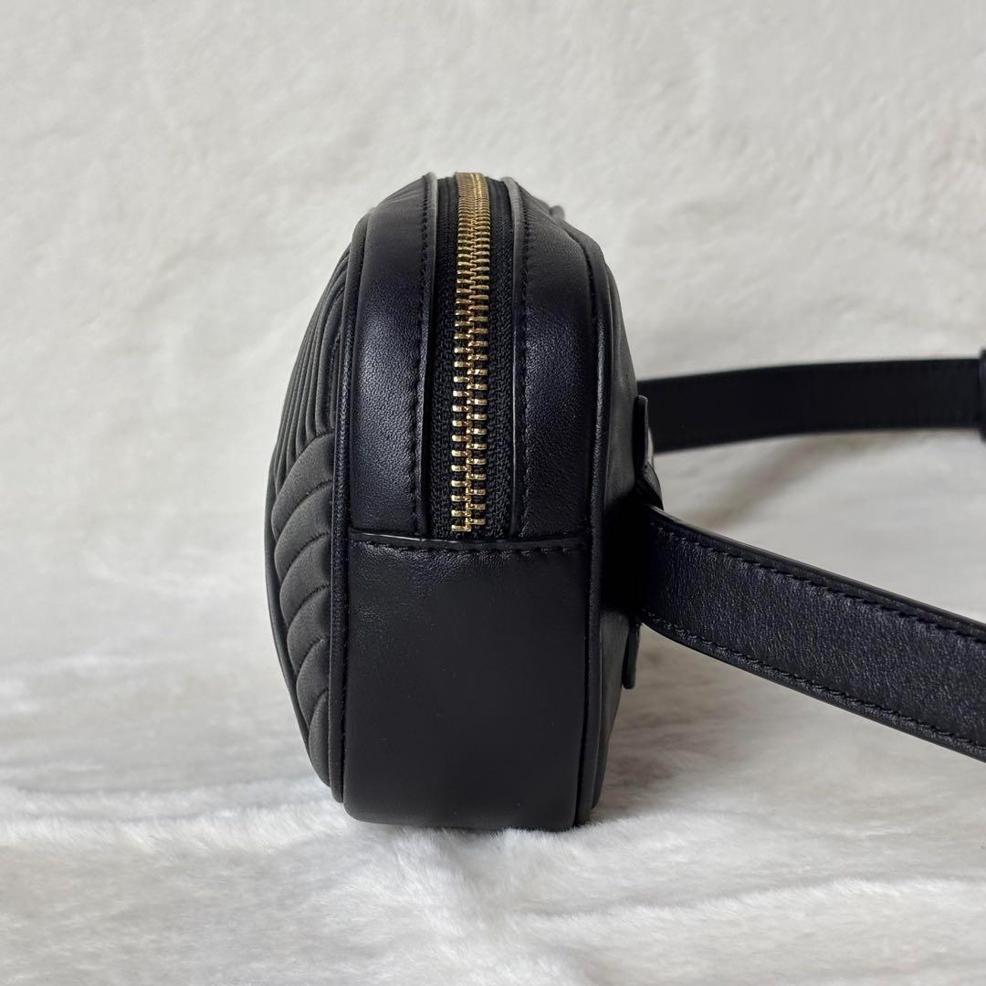 美品✨COACH　キルティング　ボディバッグ　ウエストポーチ　ブラック　斜め掛け