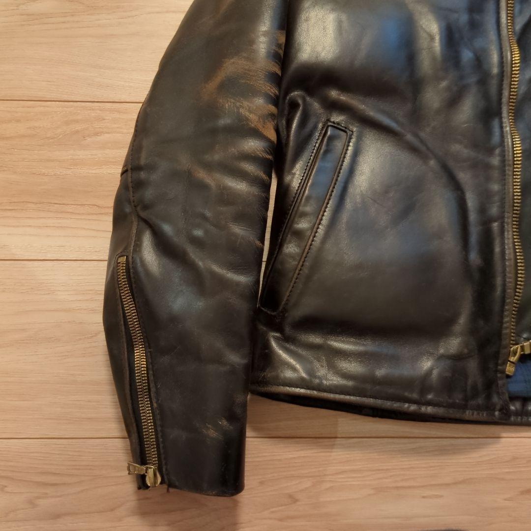 VANSON ENFホースハイドシングルライダースジャケット