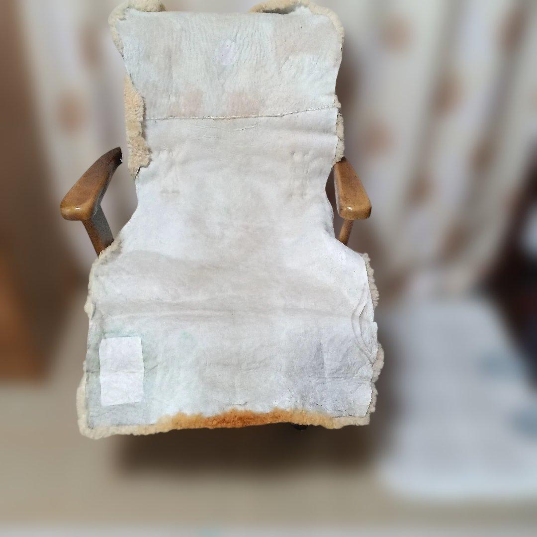 羊毛 ベージュ　ラグマット