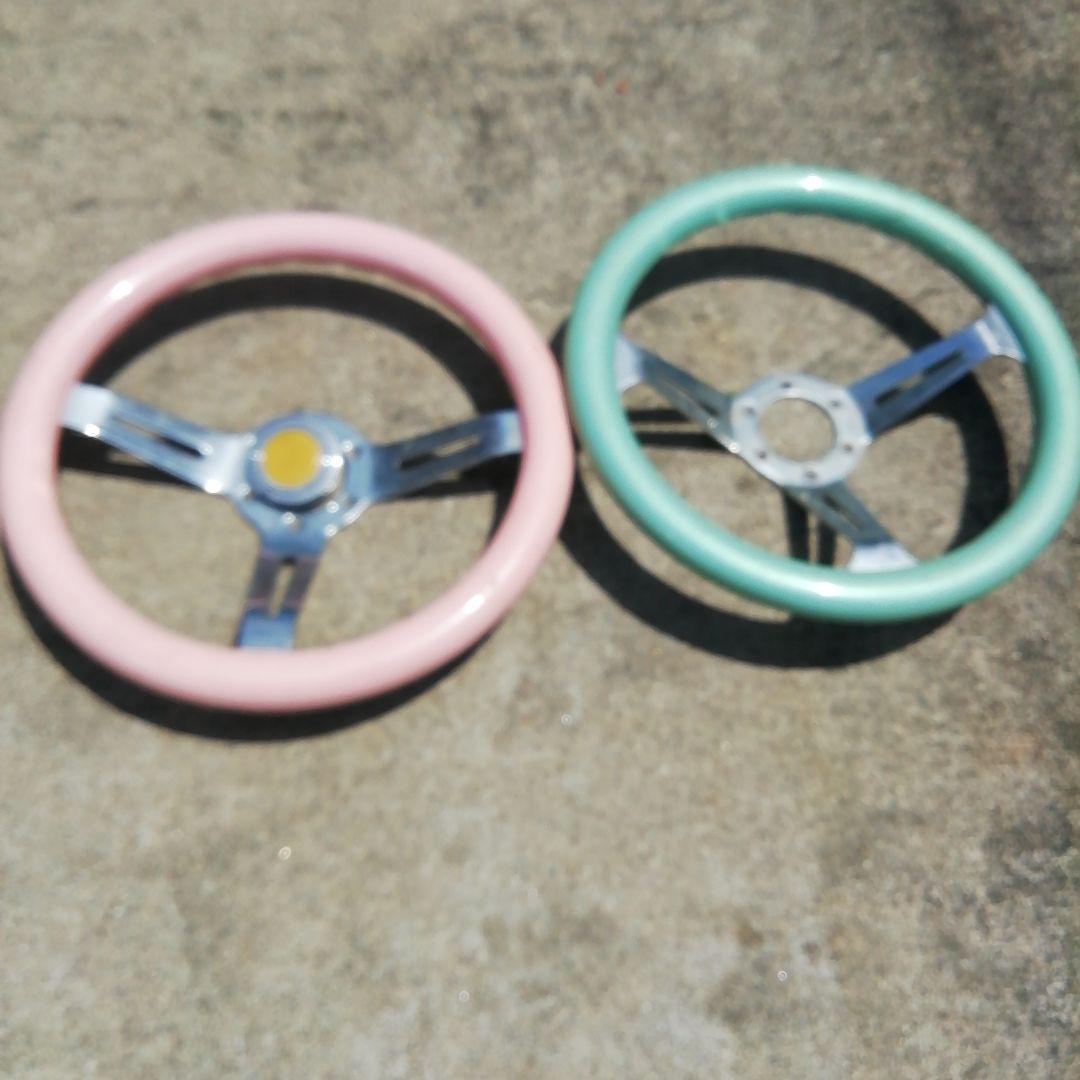 ノーブランド 社外ステアリング２個　ホーンボタン１個