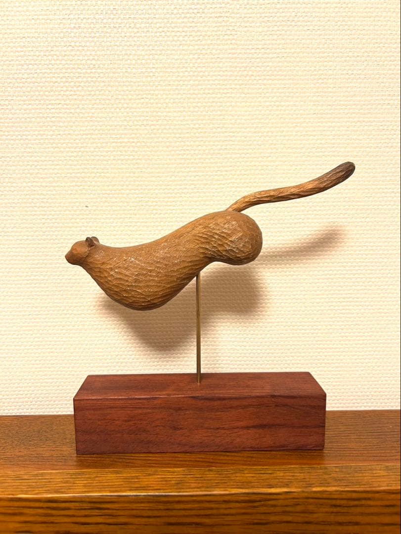 苔むす木工　オブジェ　チーター　ヒョウ