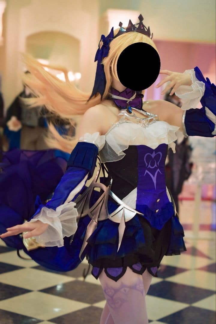 【三分妄想製】コスプレ　衣装　原神　フィッシュル　極夜の真夢　S