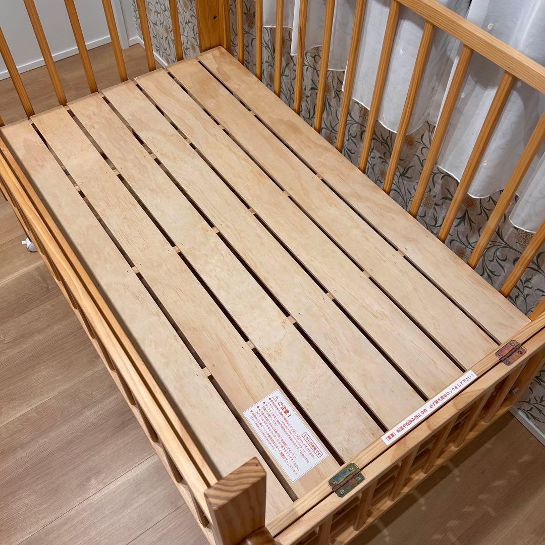 【美品】大和屋 YamatoyaトールWオープンベビーベッド レギュラーサイズ