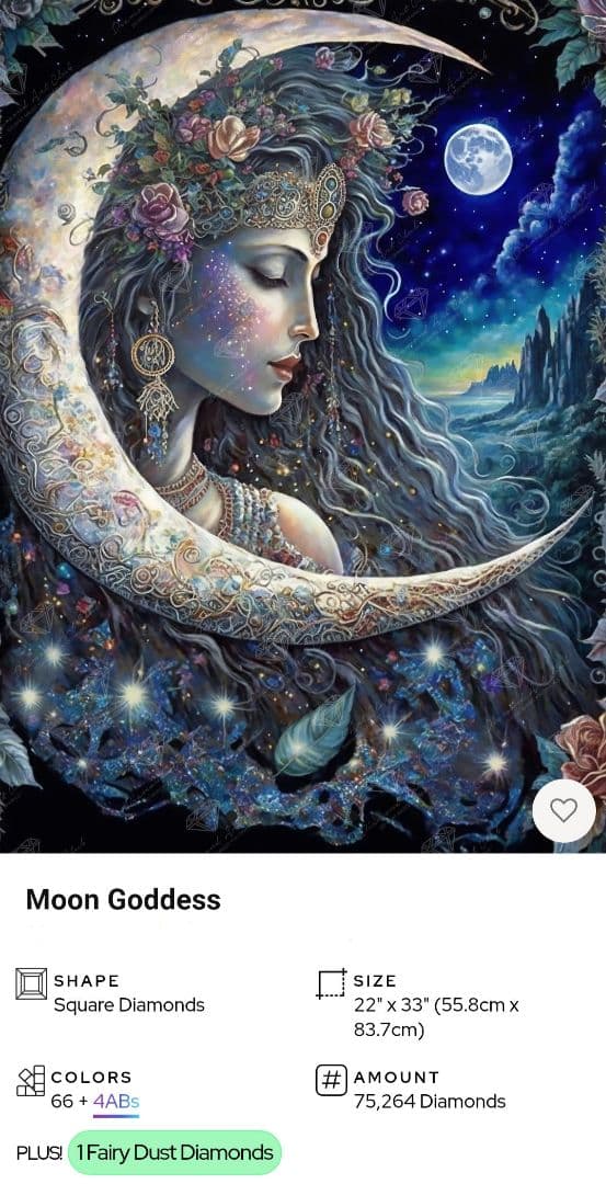 【最安値】ダイヤモンドアートクラブ　Moon Goddess DAC