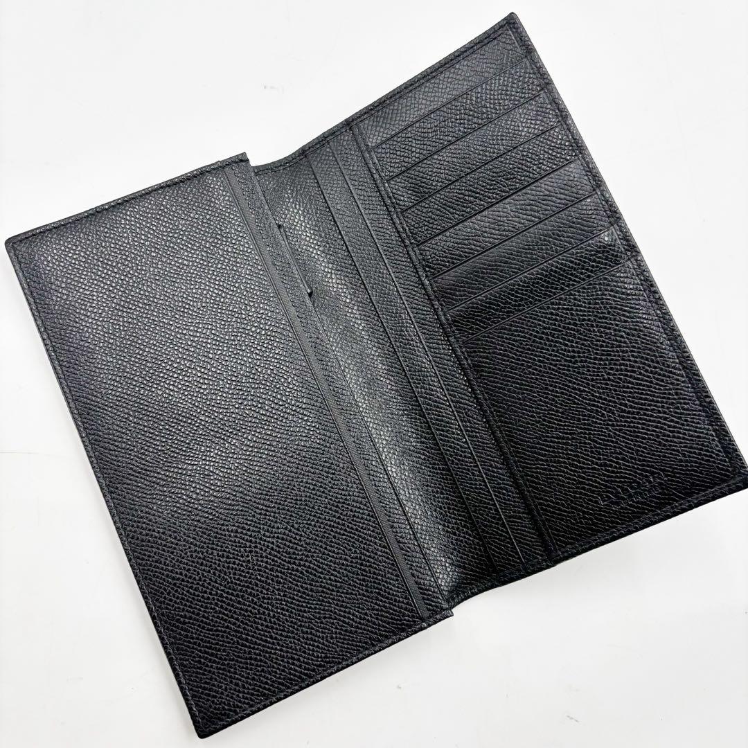 【美品】ブルガリ　長財布 ブルガリマン サフィアーノレザー サークルロゴ