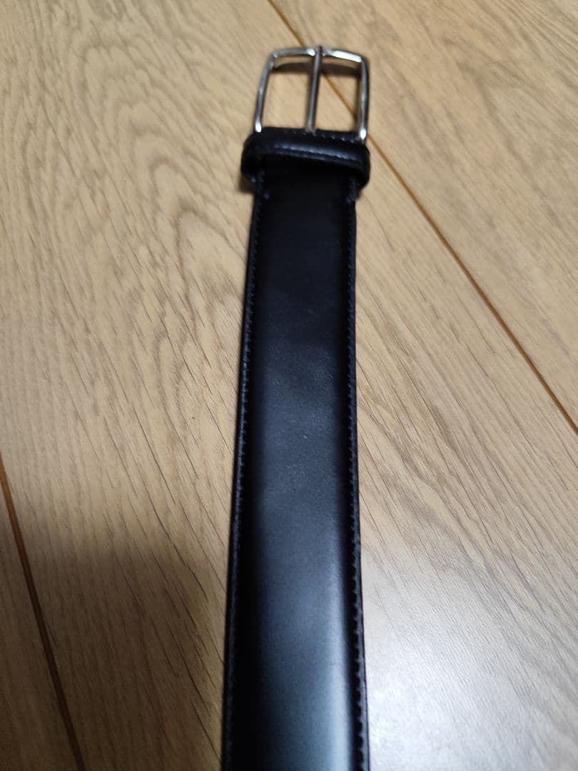 ISETAN MENs 100 コードバン ベルト 黒 ブラック レザーベルト