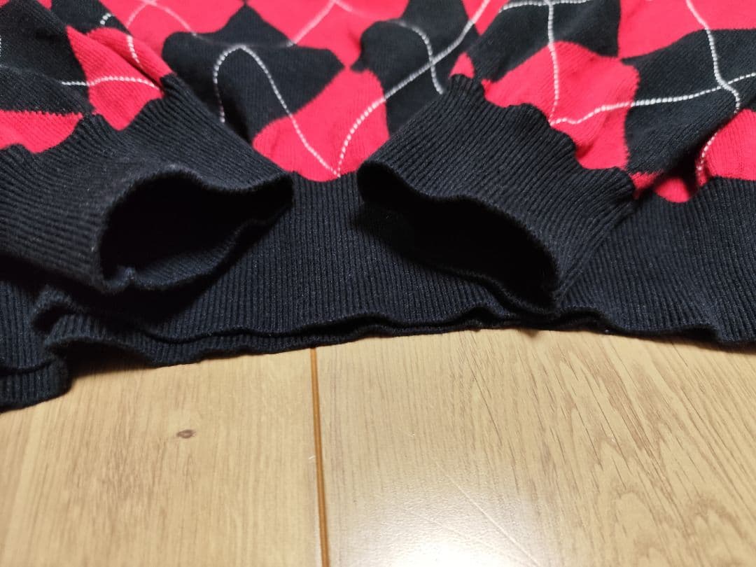 FRED PERRY M フレッドペリー ニット セーター アーガイル柄 ロゴ