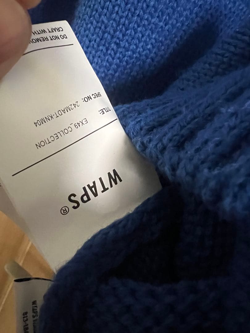 WTAP SIGN SWEATER POLY 2024AW ブルー