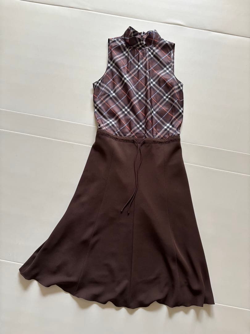 バーバリー　ブルーレーベル　ノバチェック　ノースリーブ　ワンピース