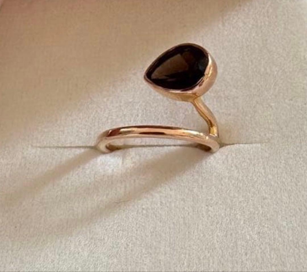 ARTIDA OUD 廃盤品アルティーダウードスモーキークォーツ　ライン　リング