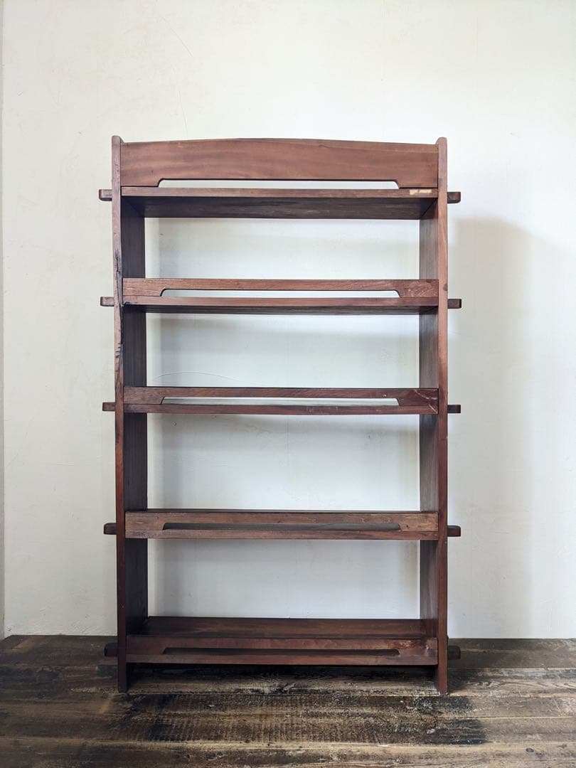 楔の本棚　木製オープンシェルフ　5段