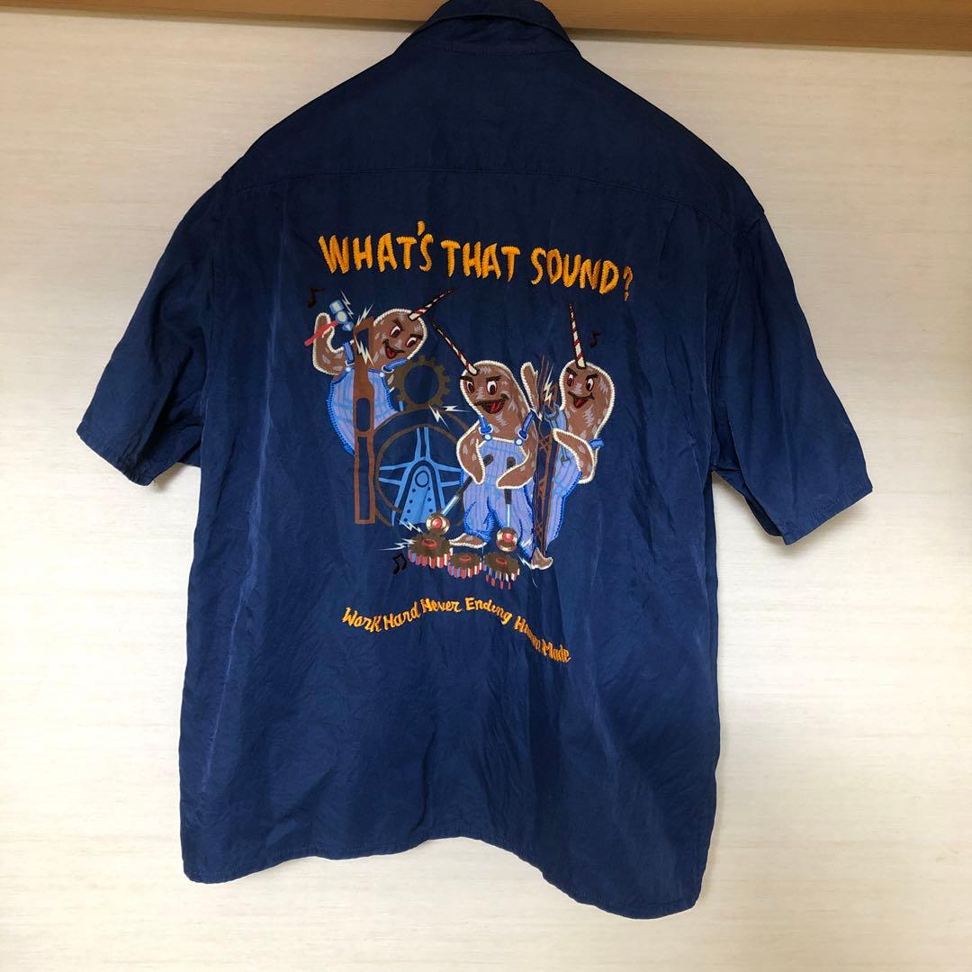 HUMAN MADE イッカク&ベアー刺繍入りアロハシャツ Ｌ