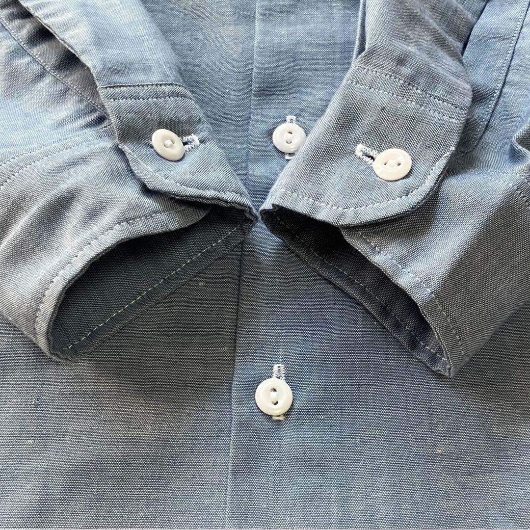 【極美品】70s BIG MAC 刺繍 シャンブレーシャツ バック刺繍 L相当