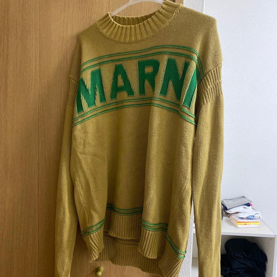ま*あ様 MARNI ロゴ入りニットセーター サイズ44 ニット