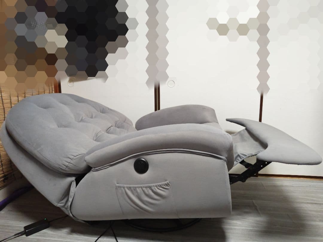 タ*ジ様 【引取希望】グレー　電動リクライニングソファー