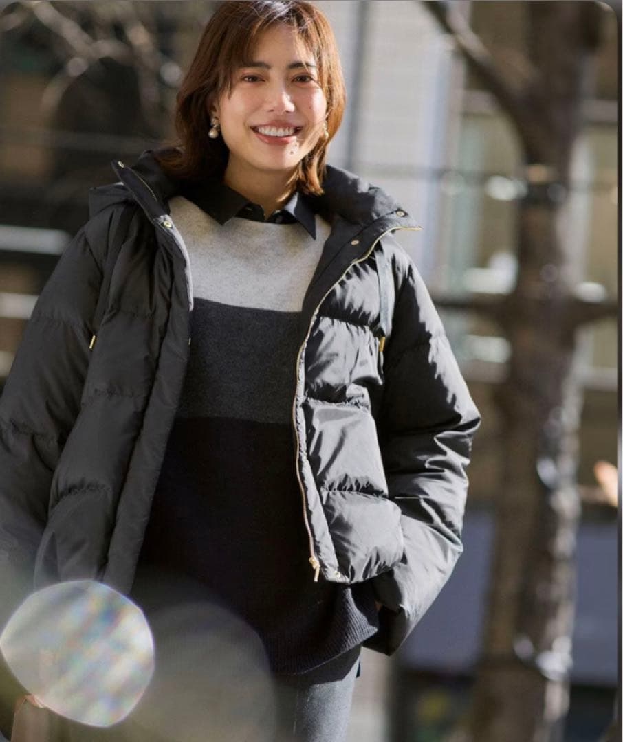 【滝沢眞規子さん着用/VERY掲載】シレータフタ コンパクト ダウンコート