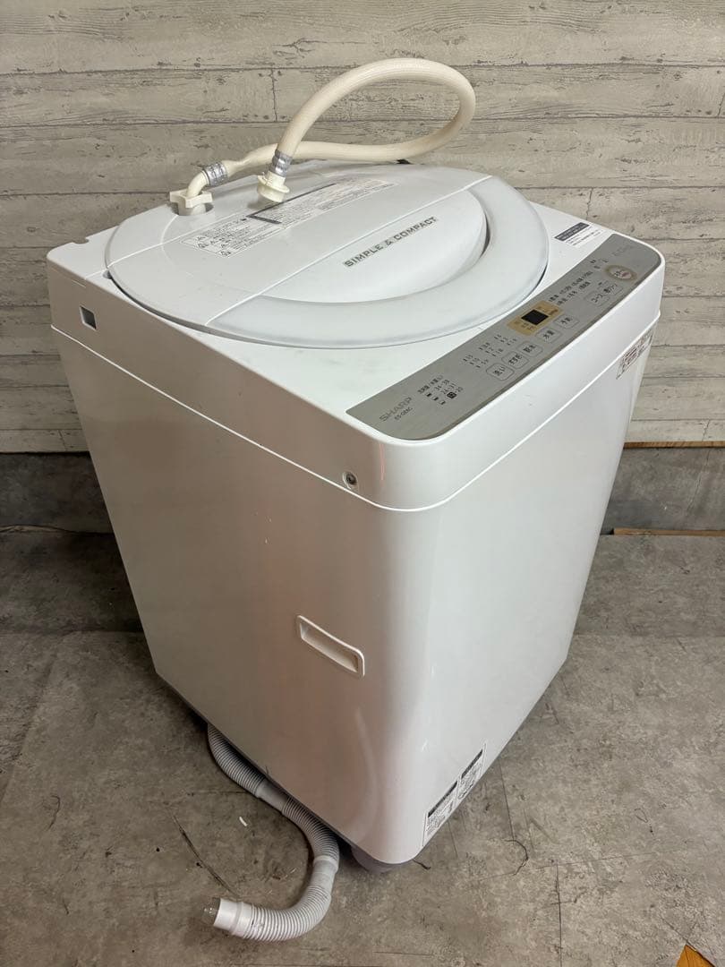 SHARP 全自動電気洗濯機 ES-GE6C-W 2019年製