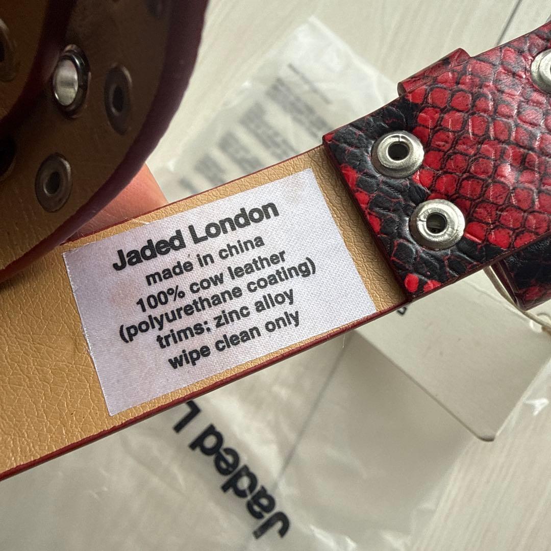 新品 Jaded London Red Mamba ベルト JMA6027