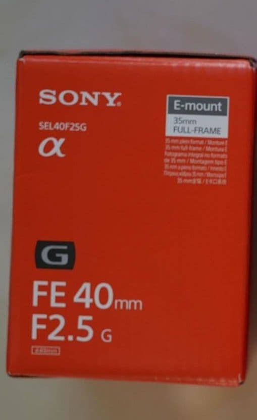 SONY FE 40mm F2.5 G レンズ