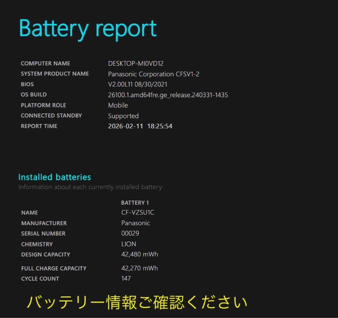 累積4090H レッツノート CF-SV1/11世代i5/16GB/office