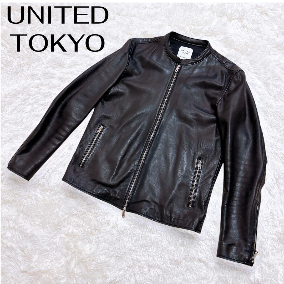【美品】UNITED TOKYO ラムレザー ジャケット ブラック M