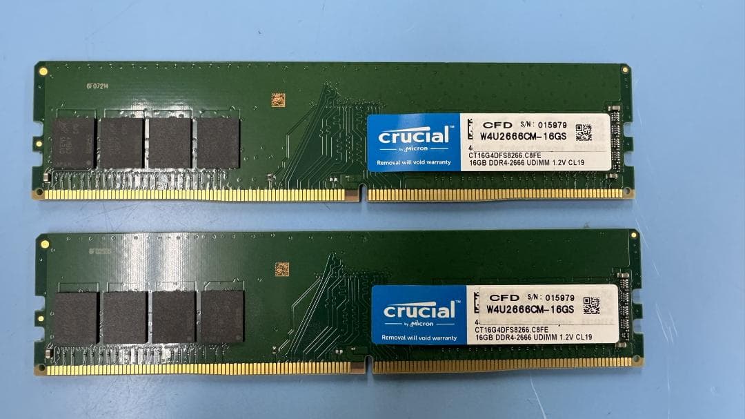 Crucial 16GB×2 (32GB) DDR4 2666MHz メモリー