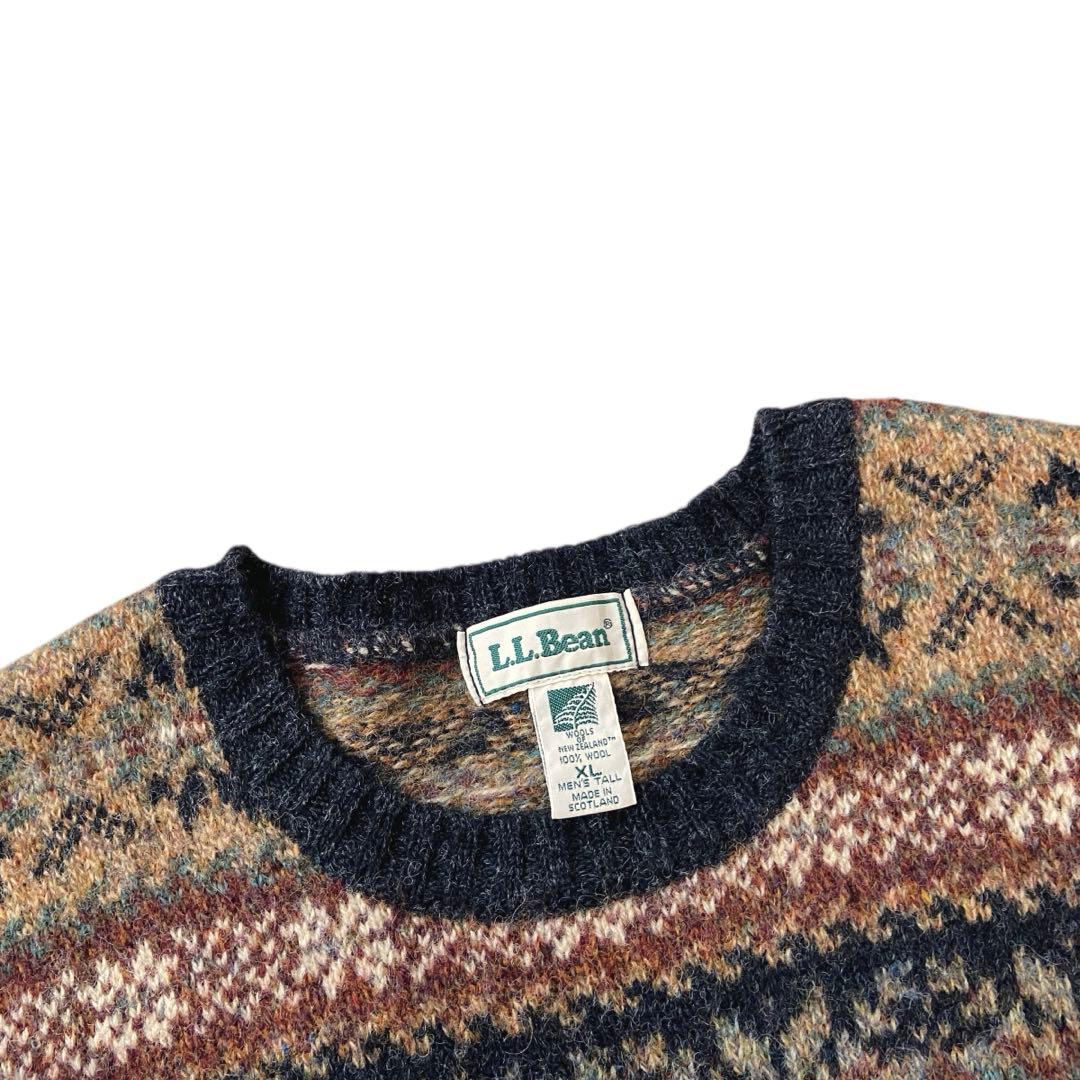 90s L.L.BEAN フェアアイル ウール セーター スコットランド製