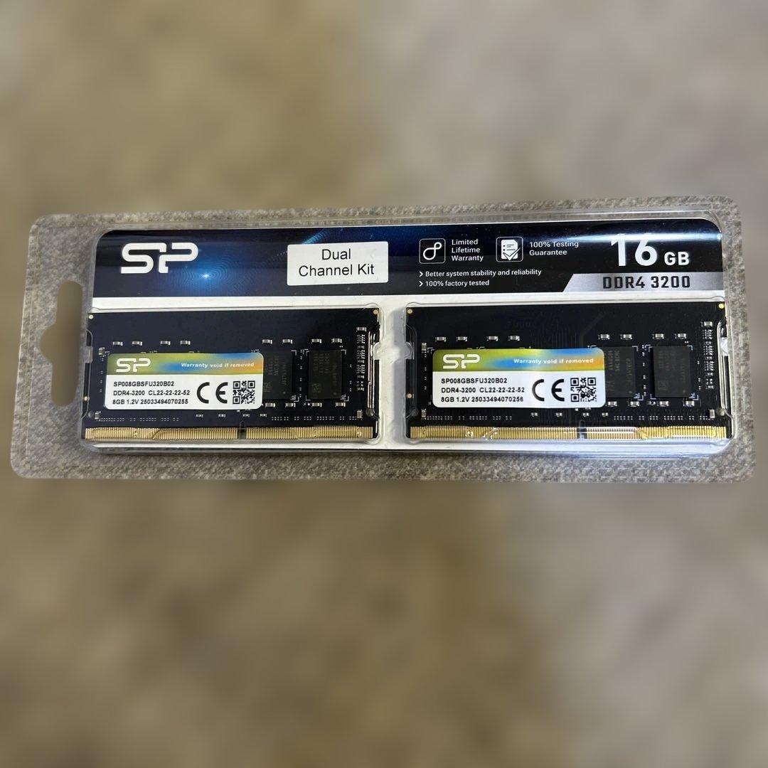 【新品】16GB ノートPC用メモリ 8GB 2枚組 DDR4-3200 SP
