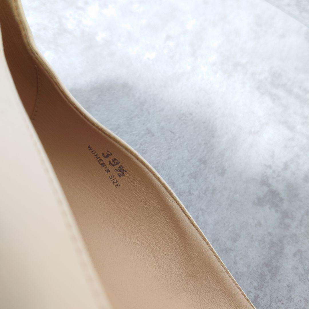 希少 トッズ タッセルローファー 39 1/2 大きいサイズ 本革 アイボリー