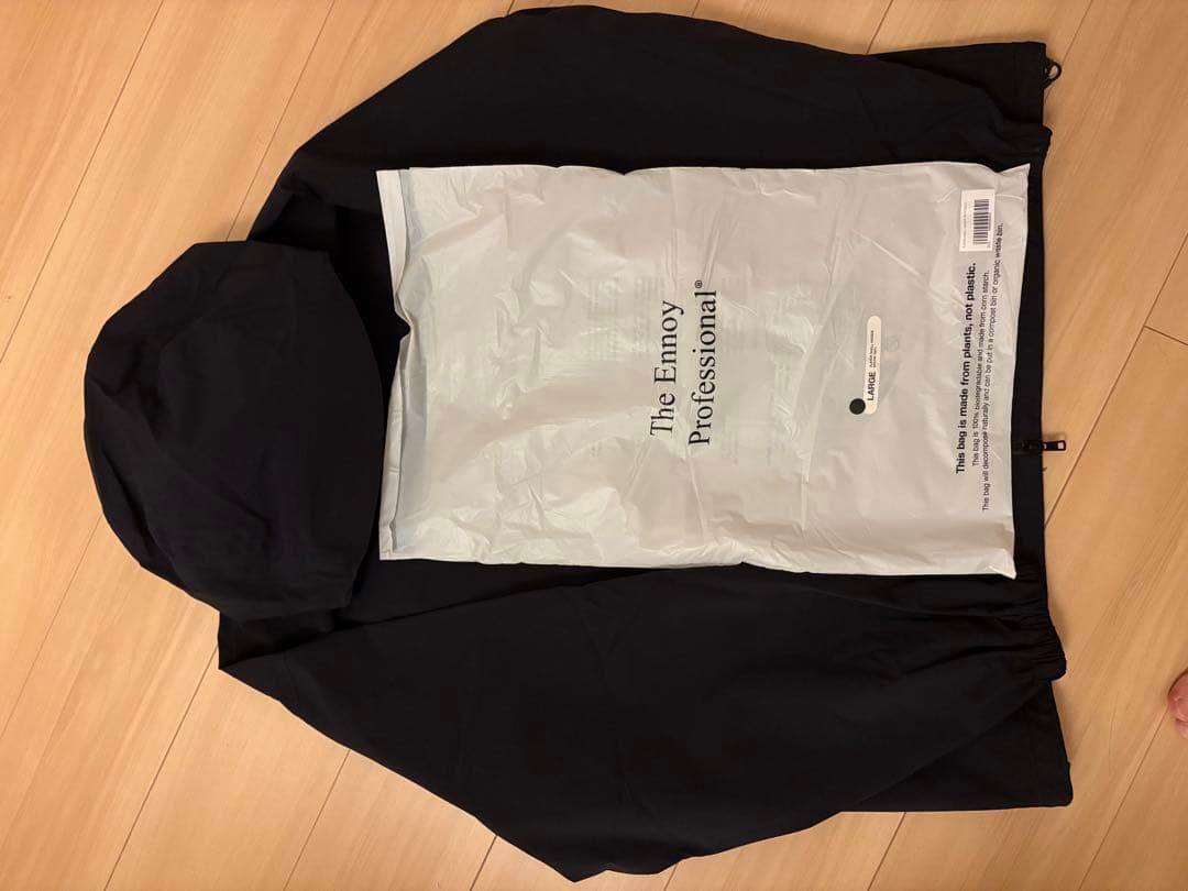 【L】ennoy - 3LAYER SHELL HOODIE (BLACK)