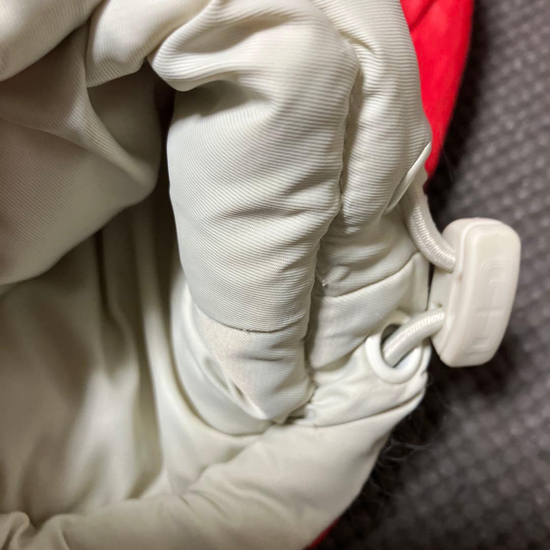 ダウンジャケット ホワイト/レッド Mサイズ