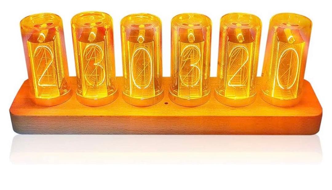 EGAOJP 目覚まし時計 レトロ 6桁LED