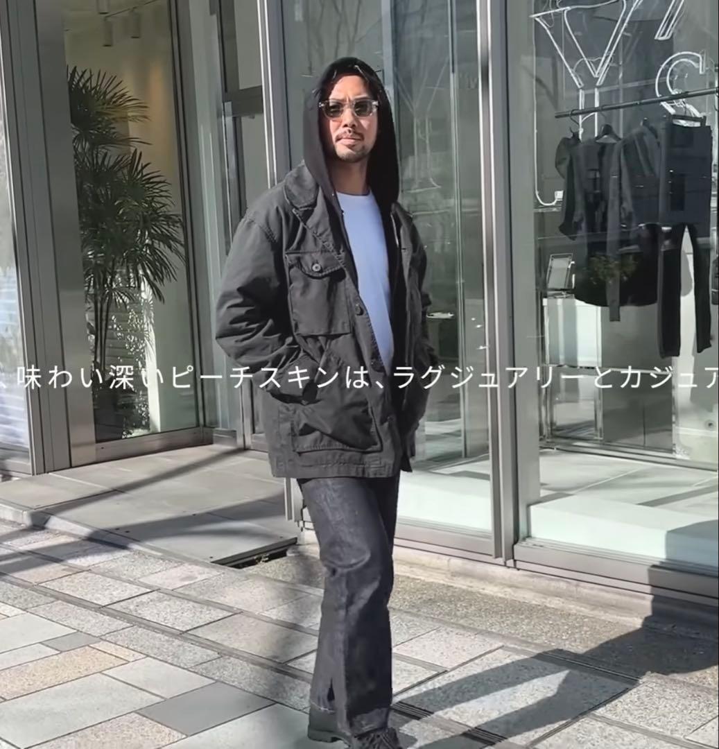 KAJA WIDE SAFARI JACKET BLACK SIZE L 稀少品