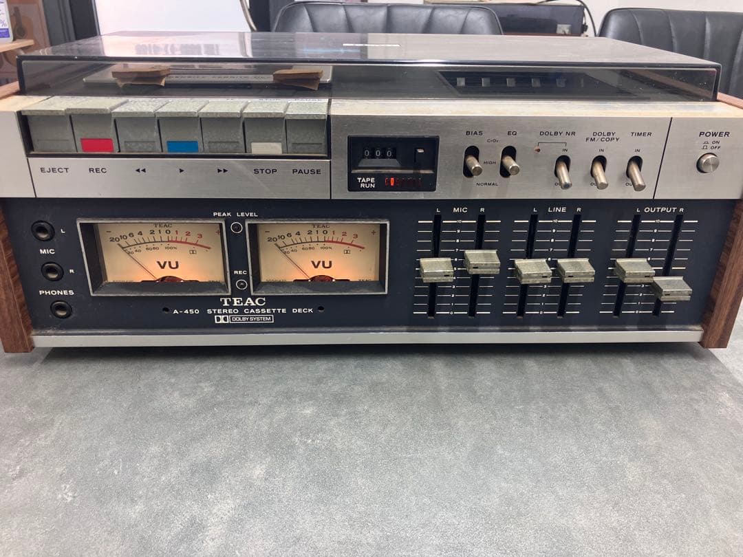 名機！【TEAC/テアック】A-450 カセットデッキ オーディオ※通電のみ確認