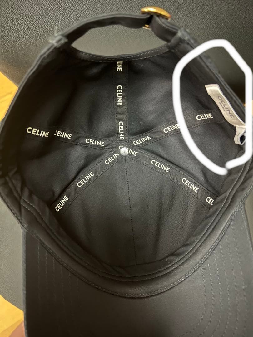 『美品』 セリーヌ CELINE ロゴキャップ　Lサイズ