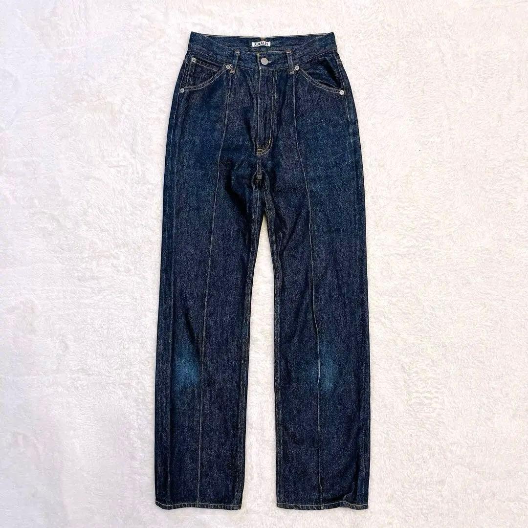オーラリーAURALEEインディゴ　ストレートデニム