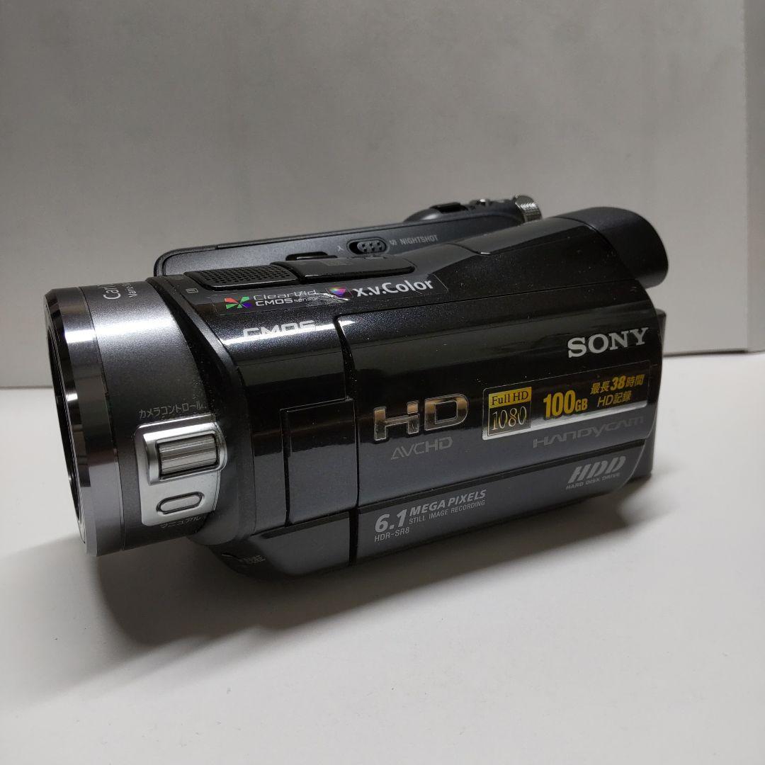 SONY HDR-SR8 リモコン三脚　 　　　　　広角　望遠レンズ付き