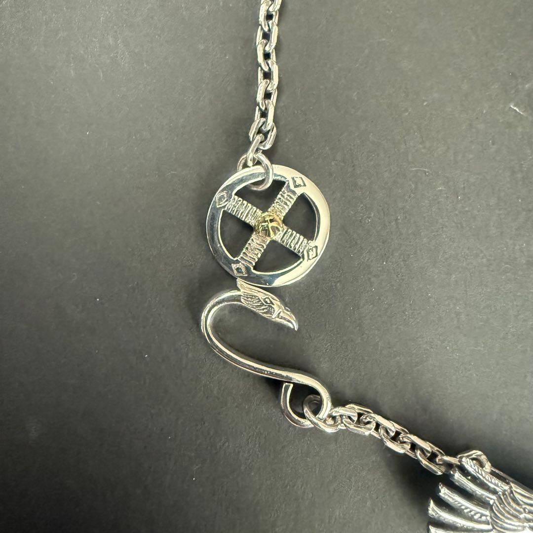 Silver925 シルバー 925 頭金 ネックレス イーグル 金メタル